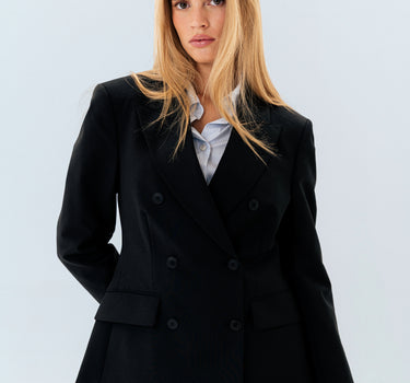 Double-Breasted Blazer - Wool Black